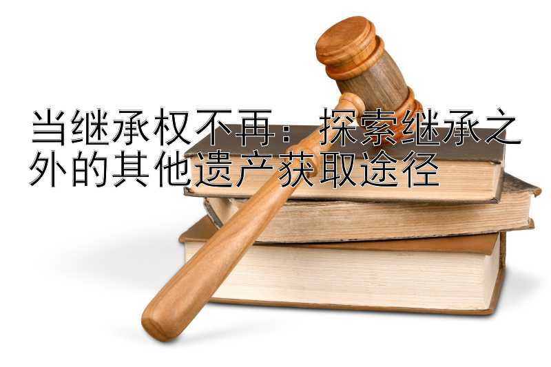 当继承权不再：探索继承之外的其他遗产获取途径