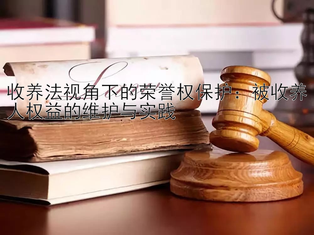 收养法视角下的荣誉权保护：被收养人权益的维护与实践