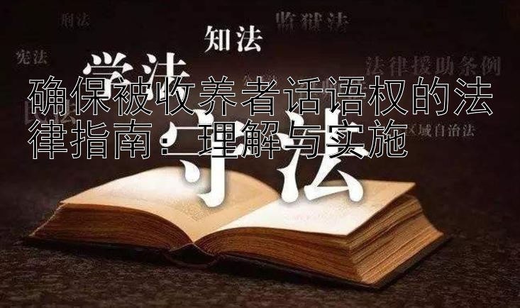 确保被收养者话语权的法律指南：理解与实施