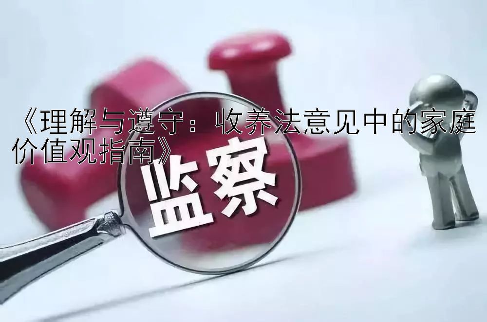 《理解与遵守：收养法意见中的家庭价值观指南》