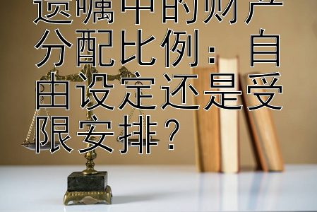 遗嘱中的财产分配比例：自由设定还是受限安排？