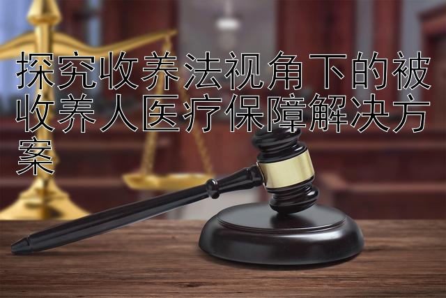 探究收养法视角下的被收养人医疗保障解决方案