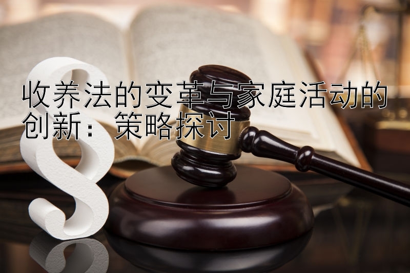 收养法的变革与家庭活动的创新：策略探讨