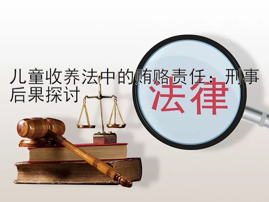 儿童收养法中的贿赂责任：刑事后果探讨