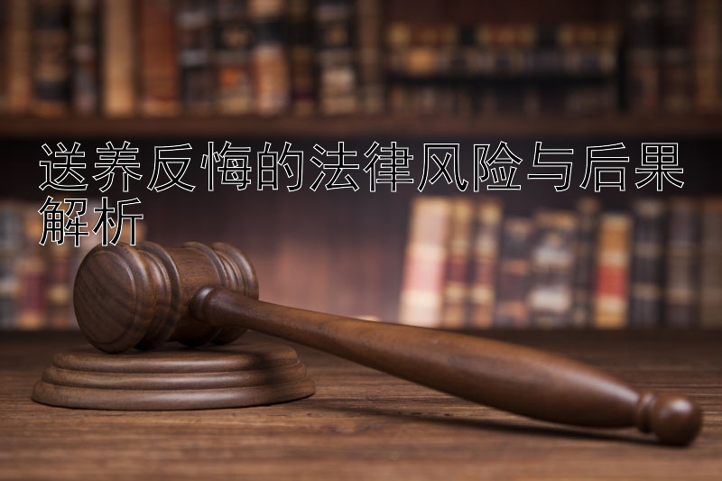 送养反悔的法律风险与后果解析