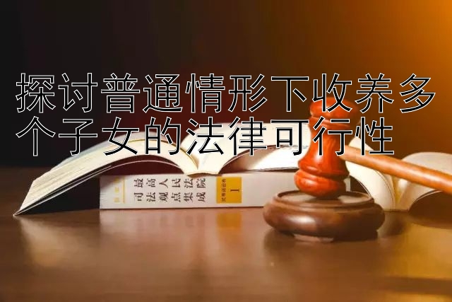 探讨普通情形下收养多个子女的法律可行性