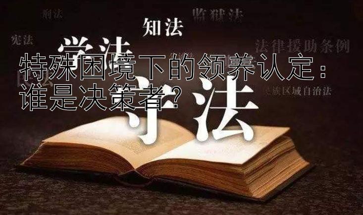 特殊困境下的领养认定：谁是决策者？