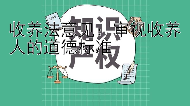 收养法意见：审视收养人的道德标准