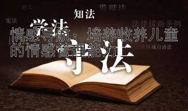 情感导航：培养收养儿童的情感管理能力