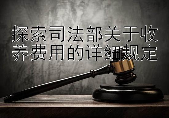 探索司法部关于收养费用的详细规定