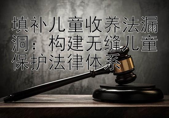 填补儿童收养法漏洞：大小单双回血方案 构建无缝儿童保护法律体系