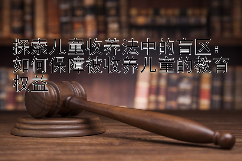 探索儿童收养法中的盲区：如何保障被收养儿童的教育权益