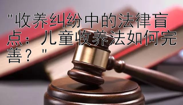 收养纠纷中的法律盲点：儿童收养法如何完善？