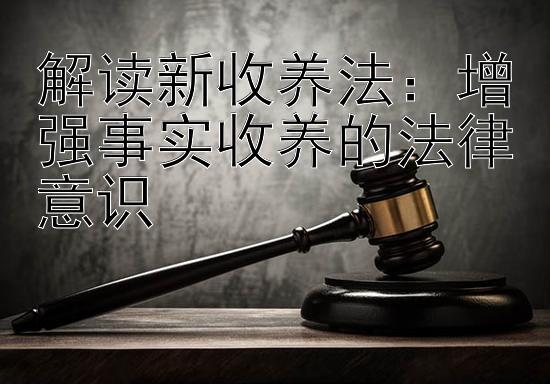 解读新收养法：增强事实收养的法律意识