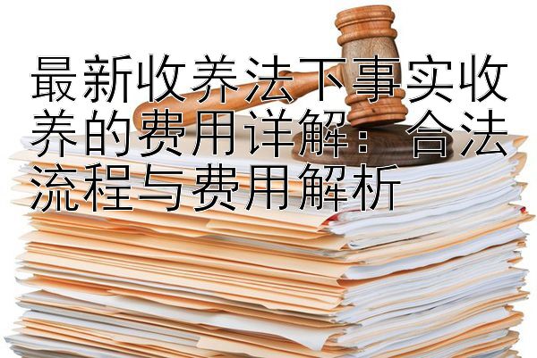 最新收养法下事实收养的费用详解：合法流程与费用解析